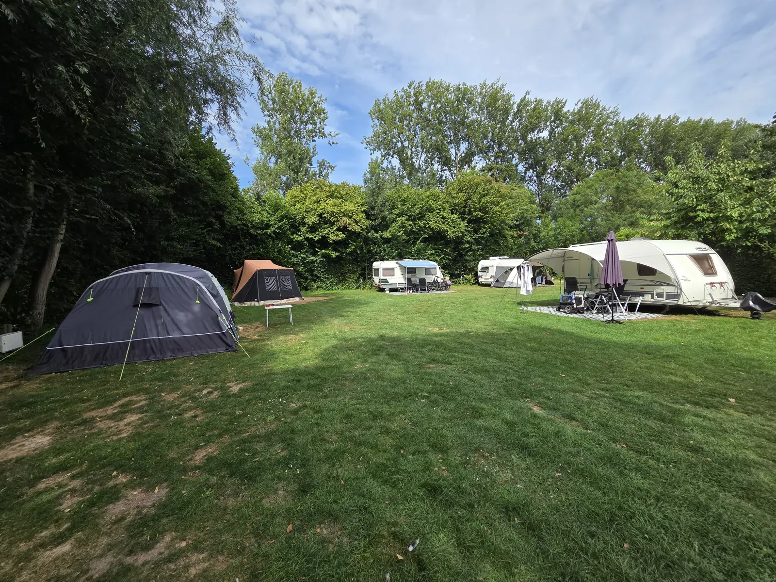 Tentplaats op de camping